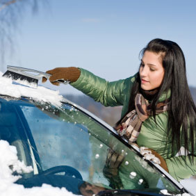 Clear the snow off your car.
