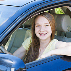 Young driver who with a G2 is now allowed to drive on their own