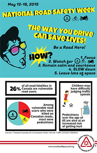 Canada Safety Council's infographic with safe driving tips.